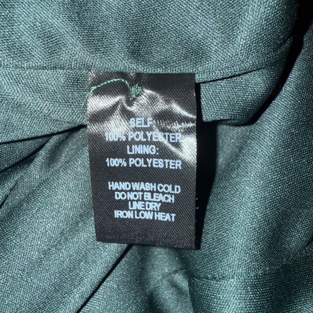 Lulus Women's L Forest Green High Neck Dress Keyhole Back Bridal Wedding Guest - Picture 5 of 5